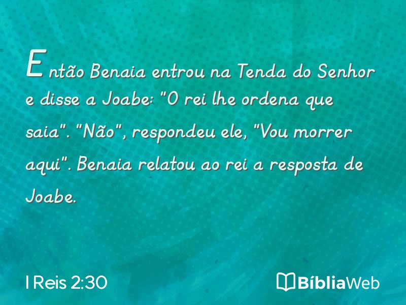 I Reis 2:30 em imagem para compartilhar