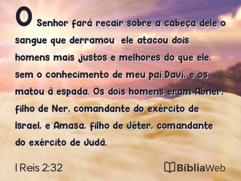I Reis 2:32 em imagem para compartilhar