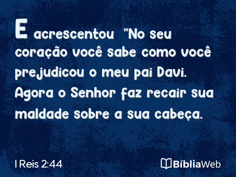 I Reis 2:44 em imagem para compartilhar