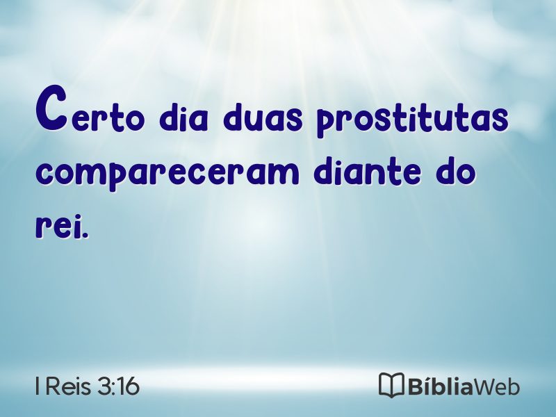 I Reis 3:16 em imagem para compartilhar