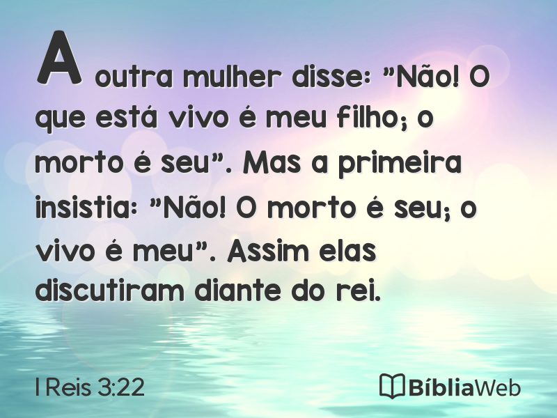 I Reis 3:22 em imagem para compartilhar