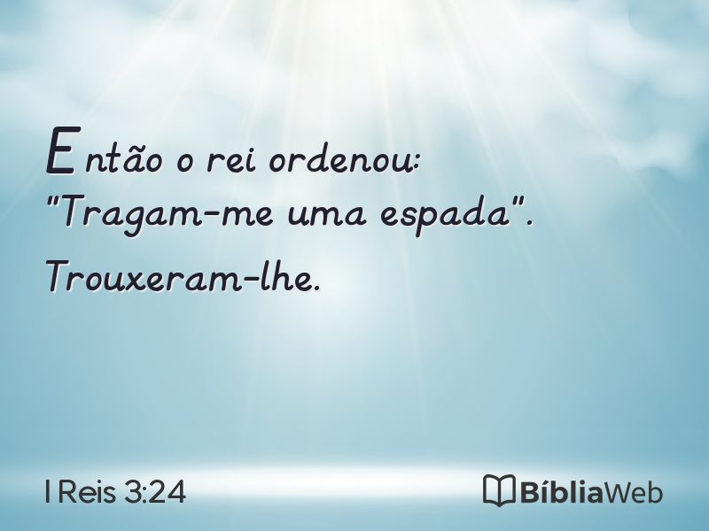 I Reis 3:24 em imagem para compartilhar