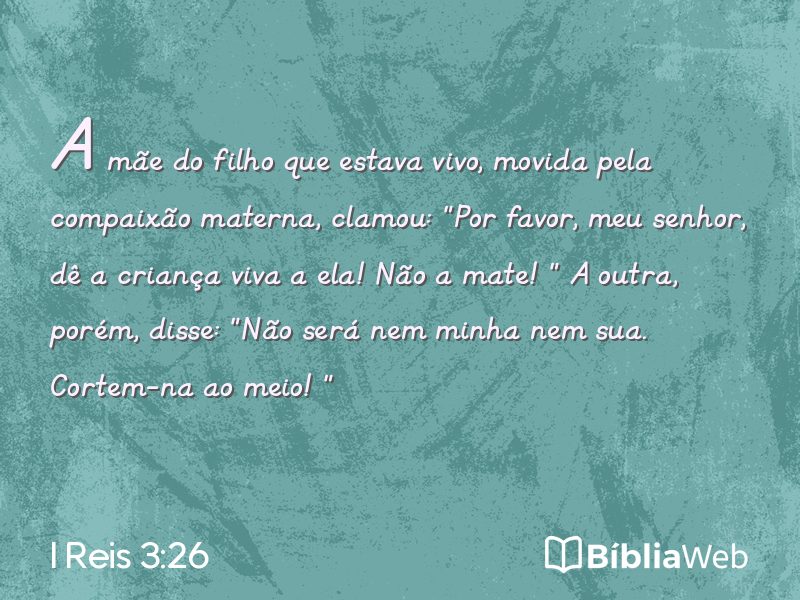 I Reis 3:26 em imagem para compartilhar