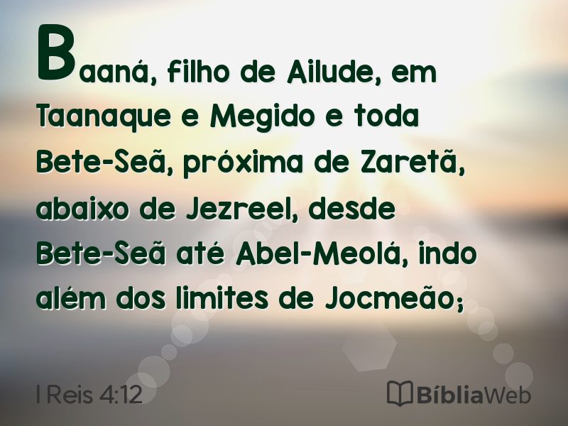 I Reis 4:12 em imagem para compartilhar