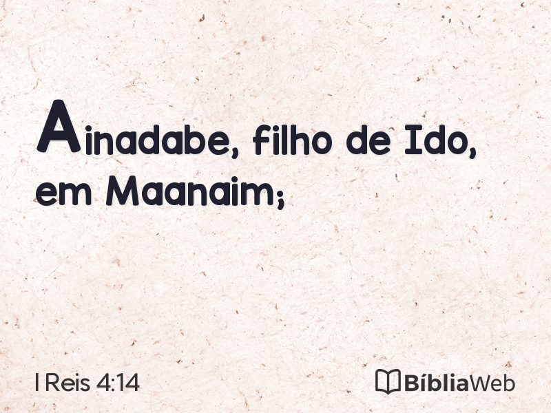 I Reis 4:14 em imagem para compartilhar