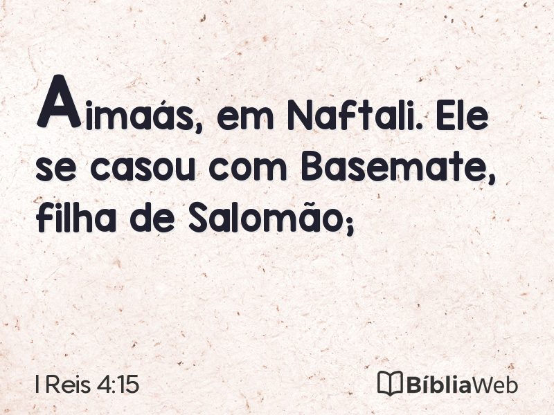 I Reis 4:15 em imagem para compartilhar