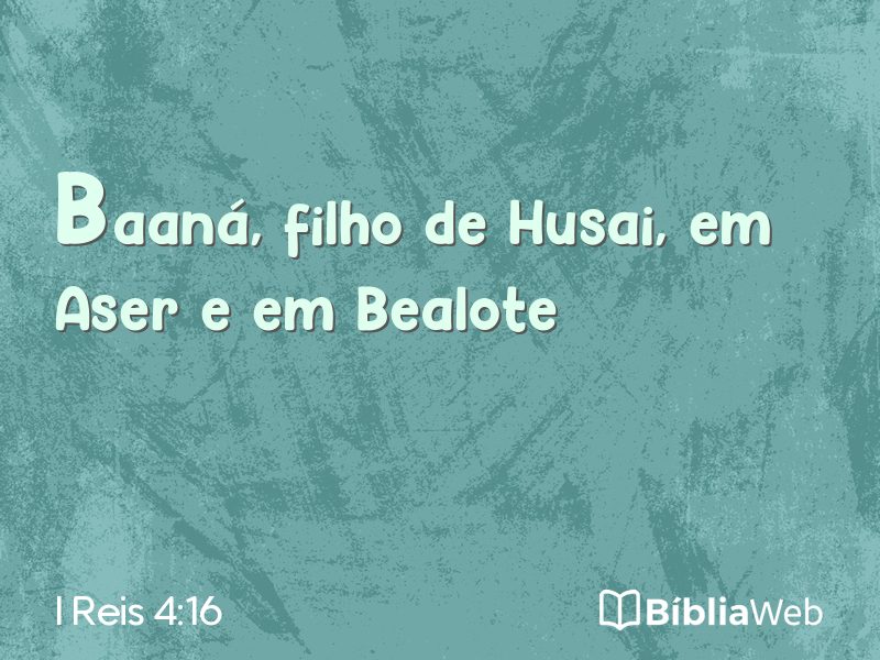 I Reis 4:16 em imagem para compartilhar