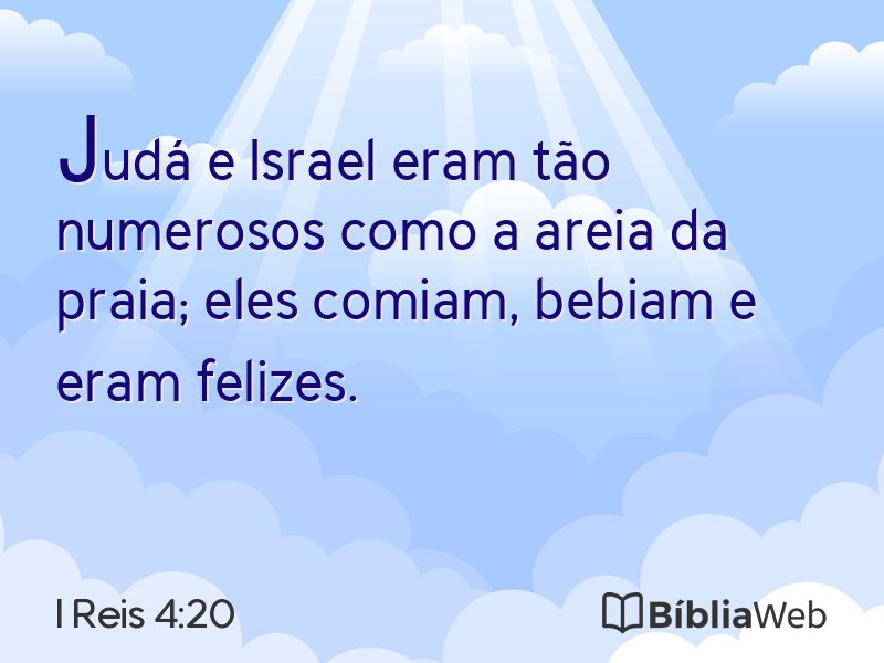 I Reis 4:20 em imagem para compartilhar