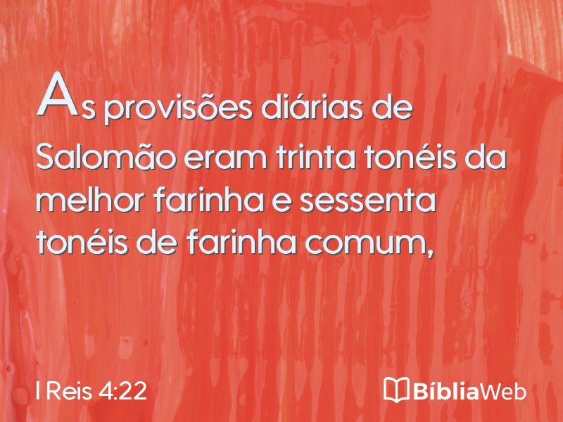 I Reis 4:22 em imagem para compartilhar