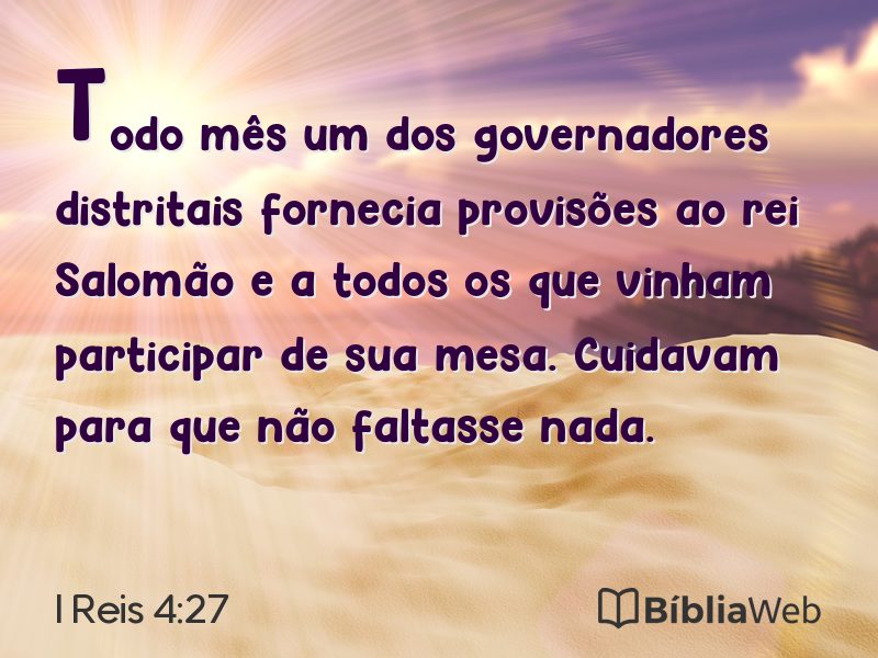 I Reis 4:27 em imagem para compartilhar