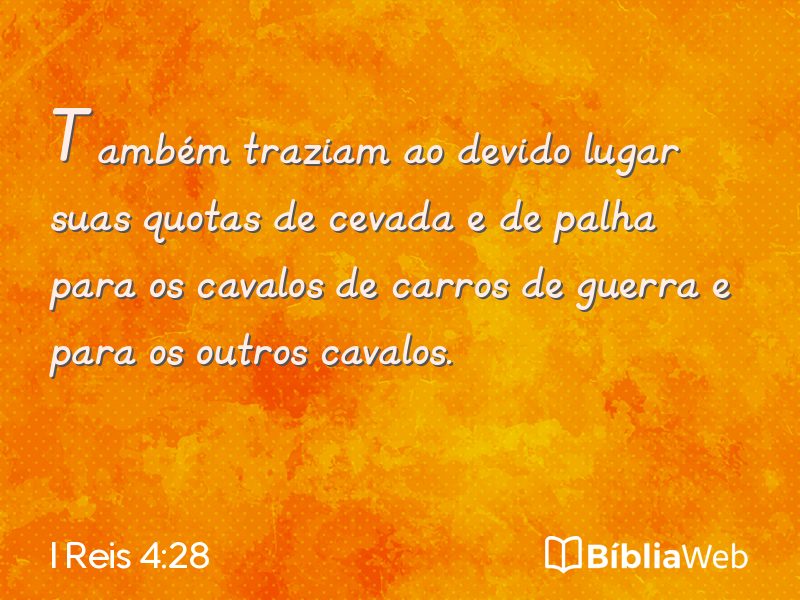 I Reis 4:28 em imagem para compartilhar