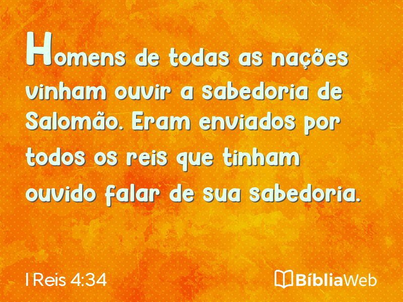 I Reis 4:34 em imagem para compartilhar