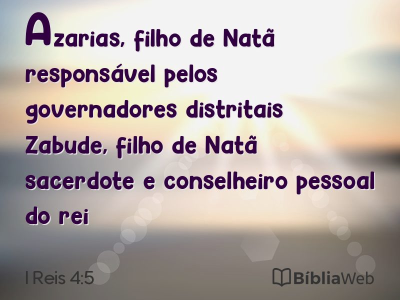 I Reis 4:5 em imagem para compartilhar