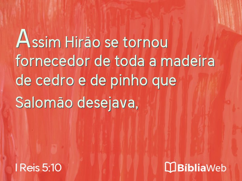 I Reis 5:10 em imagem para compartilhar