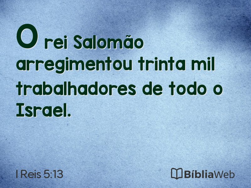 I Reis 5:13 em imagem para compartilhar