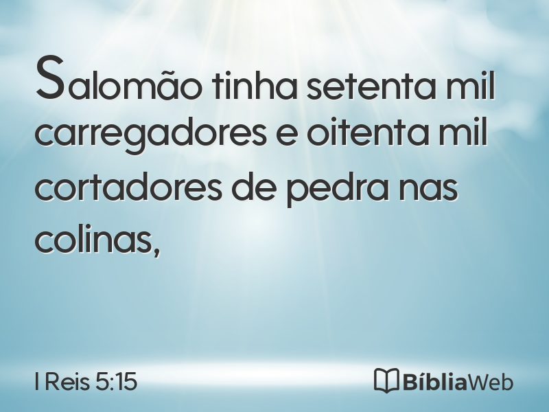 I Reis 5:15 em imagem para compartilhar