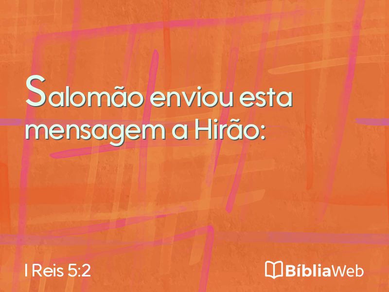 I Reis 5:2 em imagem para compartilhar