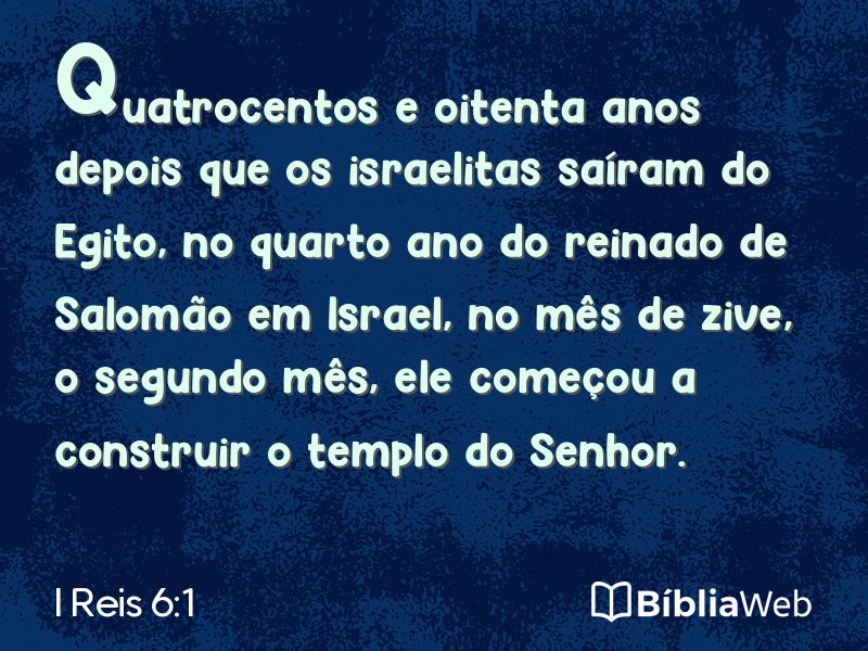 I Reis 6:1 em imagem para compartilhar