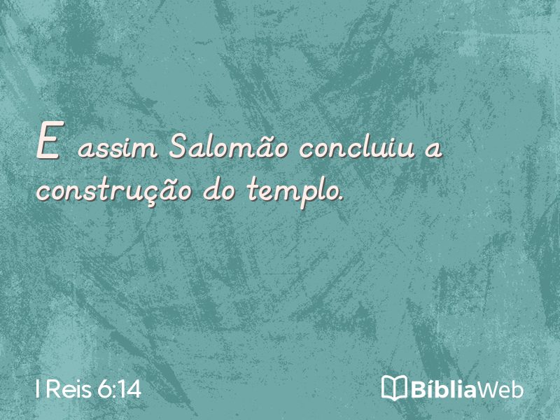 I Reis 6:14 em imagem para compartilhar
