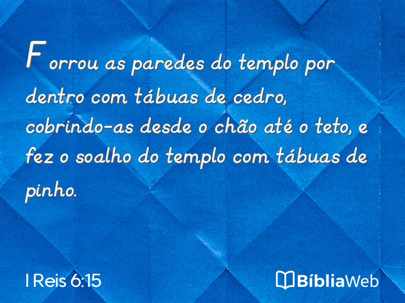 I Reis 6:15 em imagem para compartilhar