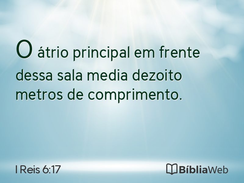 I Reis 6:17 em imagem para compartilhar