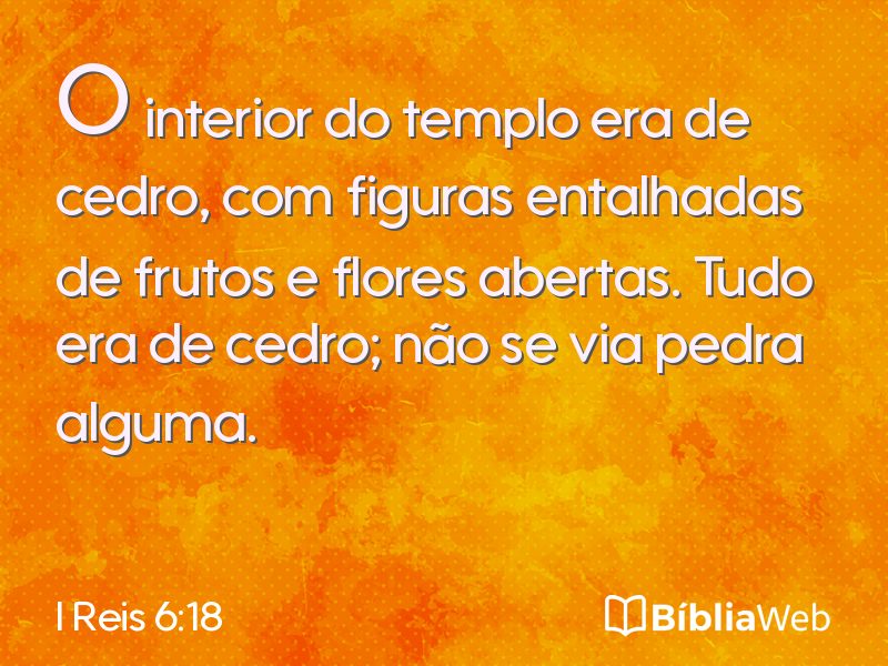 I Reis 6:18 em imagem para compartilhar
