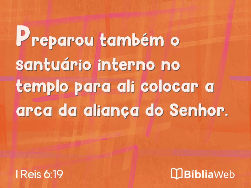 I Reis 6:19 em imagem para compartilhar