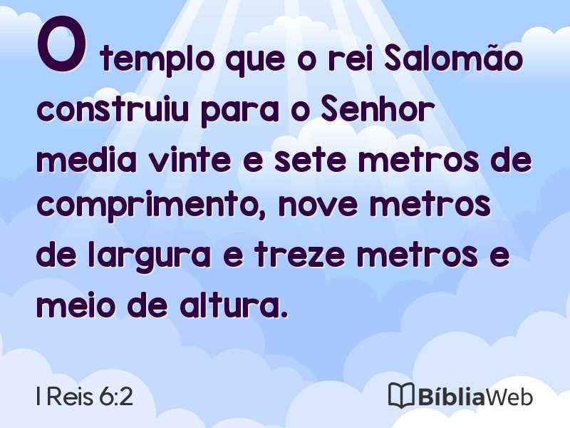 I Reis 6:2 em imagem para compartilhar