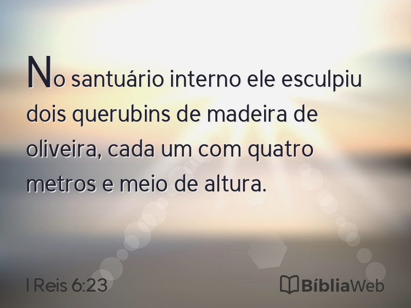 I Reis 6:23 em imagem para compartilhar