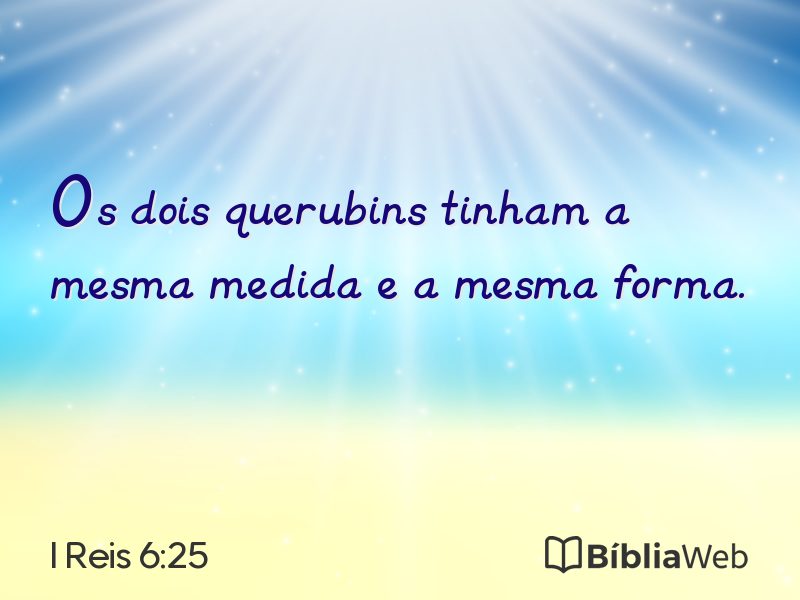 I Reis 6:25 em imagem para compartilhar