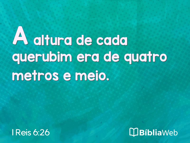 I Reis 6:26 em imagem para compartilhar