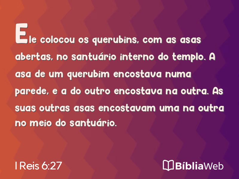 I Reis 6:27 em imagem para compartilhar