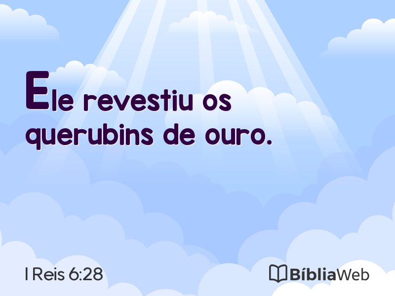 I Reis 6:28 em imagem para compartilhar
