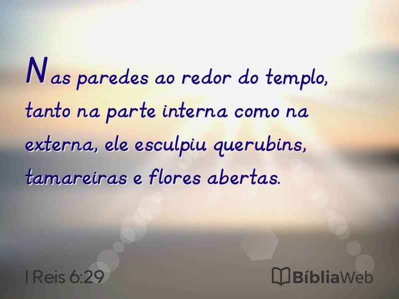 I Reis 6:29 em imagem para compartilhar