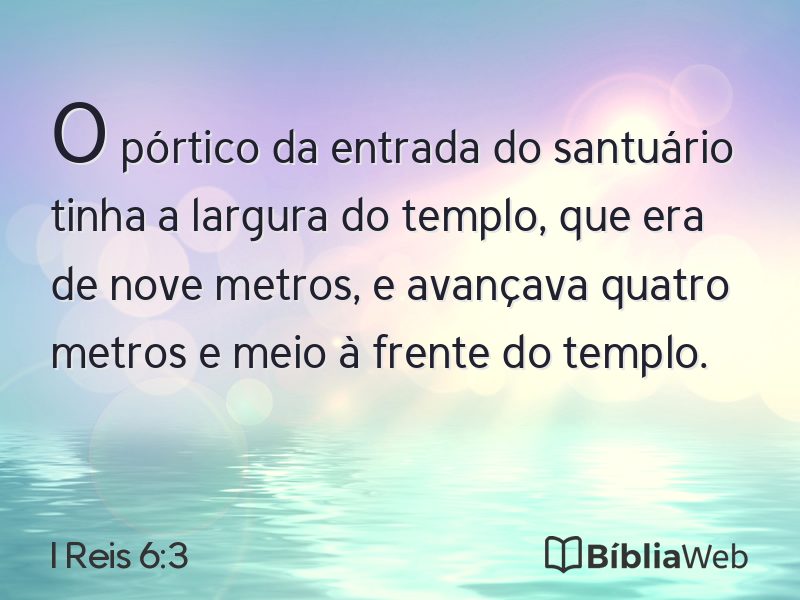 I Reis 6:3 em imagem para compartilhar