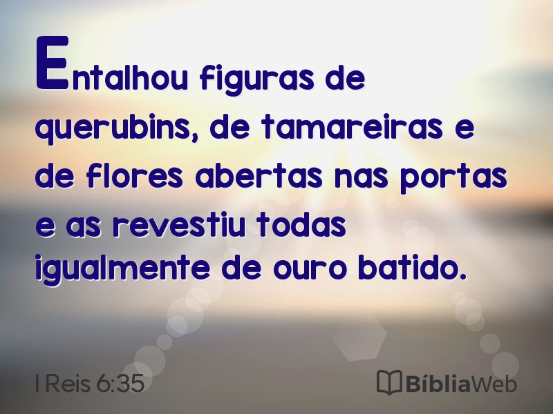 I Reis 6:35 em imagem para compartilhar