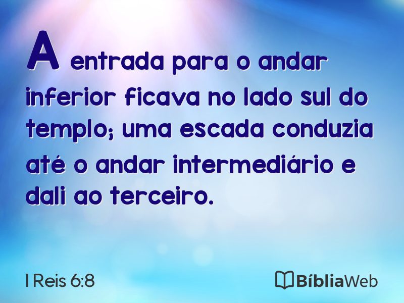 I Reis 6:8 em imagem para compartilhar