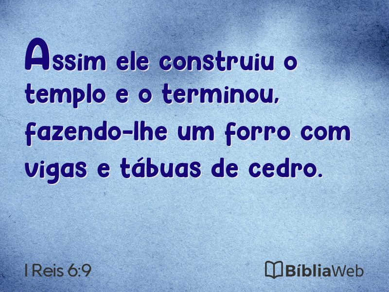I Reis 6:9 em imagem para compartilhar