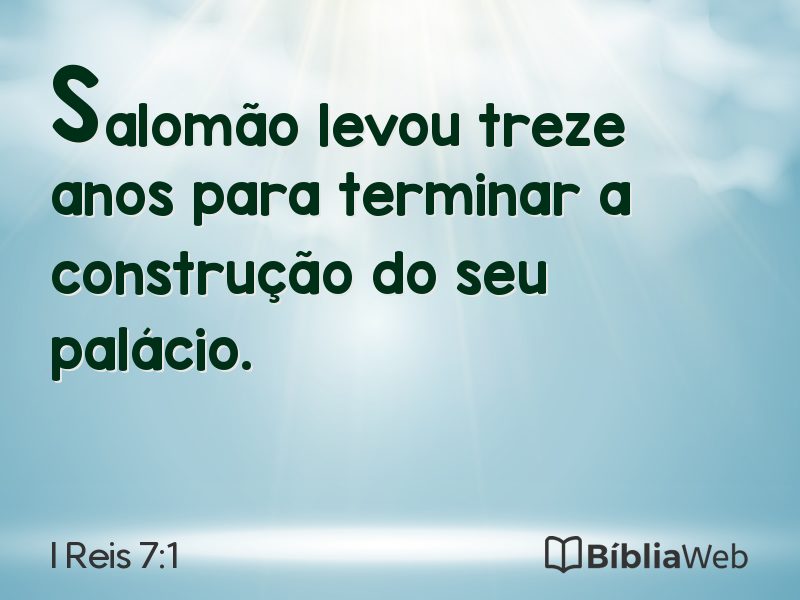 I Reis 7:1 em imagem para compartilhar