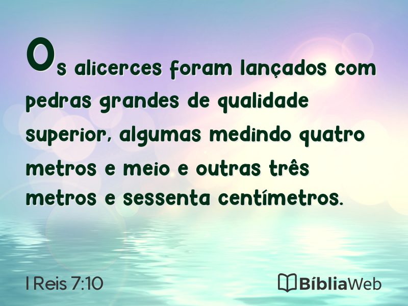 I Reis 7:10 em imagem para compartilhar