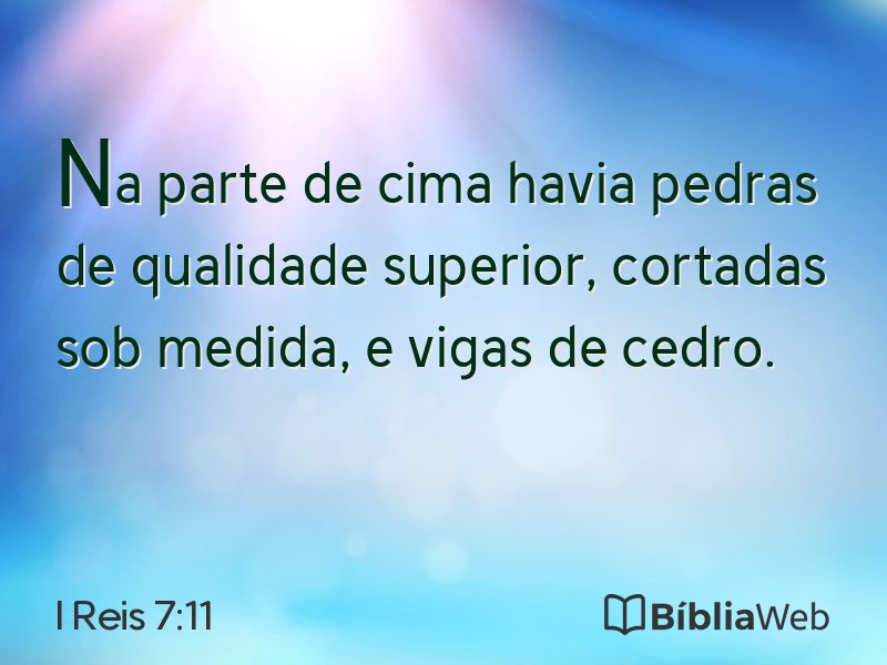 I Reis 7:11 em imagem para compartilhar