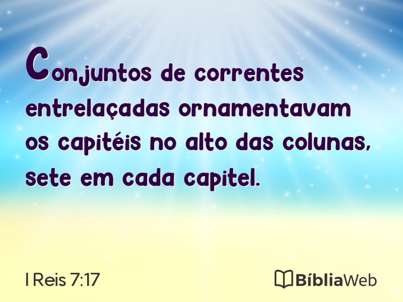 I Reis 7:17 em imagem para compartilhar