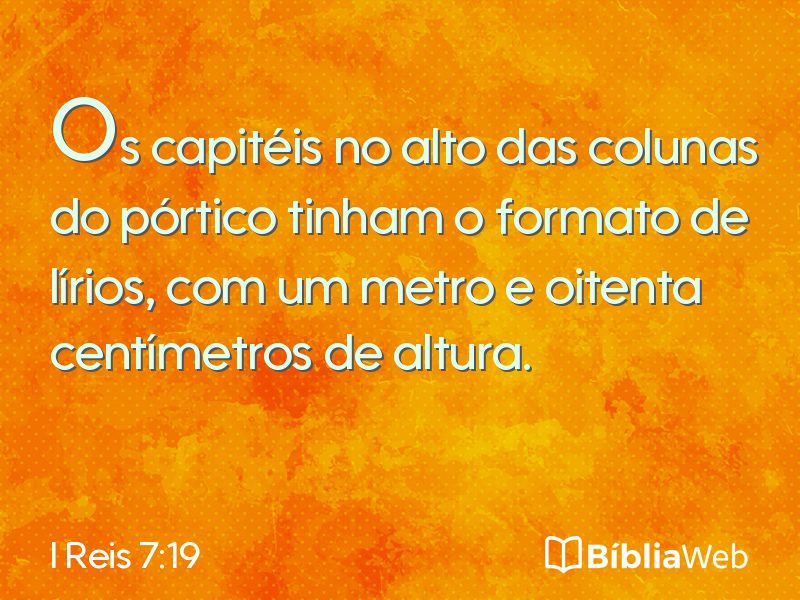 I Reis 7:19 em imagem para compartilhar