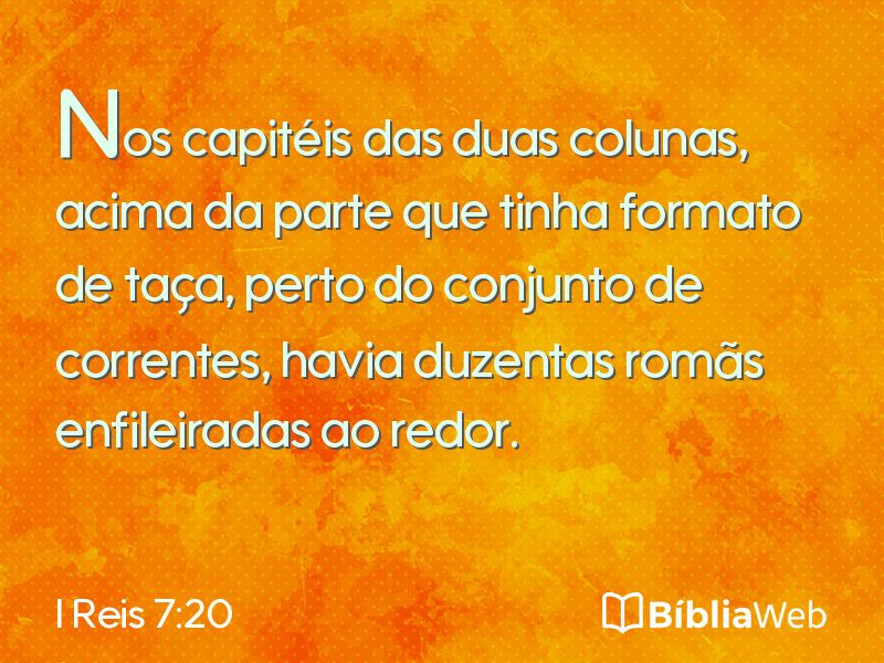 I Reis 7:20 em imagem para compartilhar