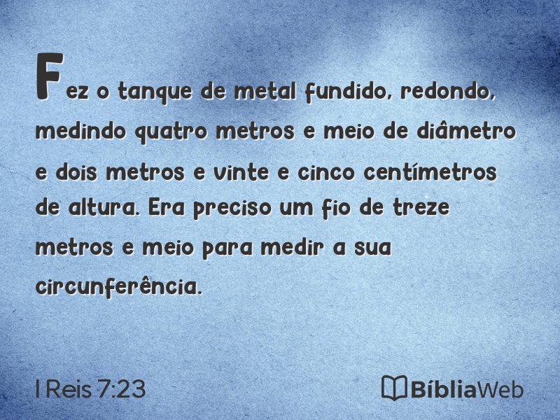 I Reis 7:23 em imagem para compartilhar