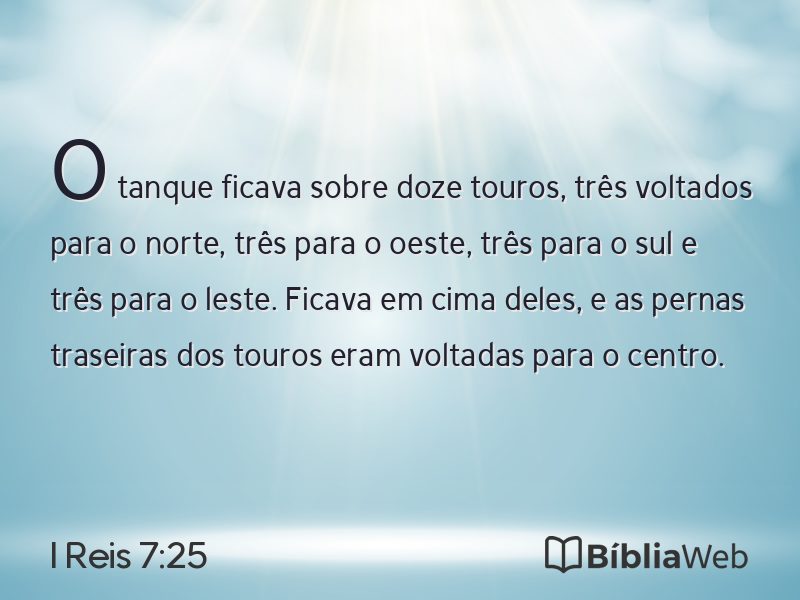 I Reis 7:25 em imagem para compartilhar