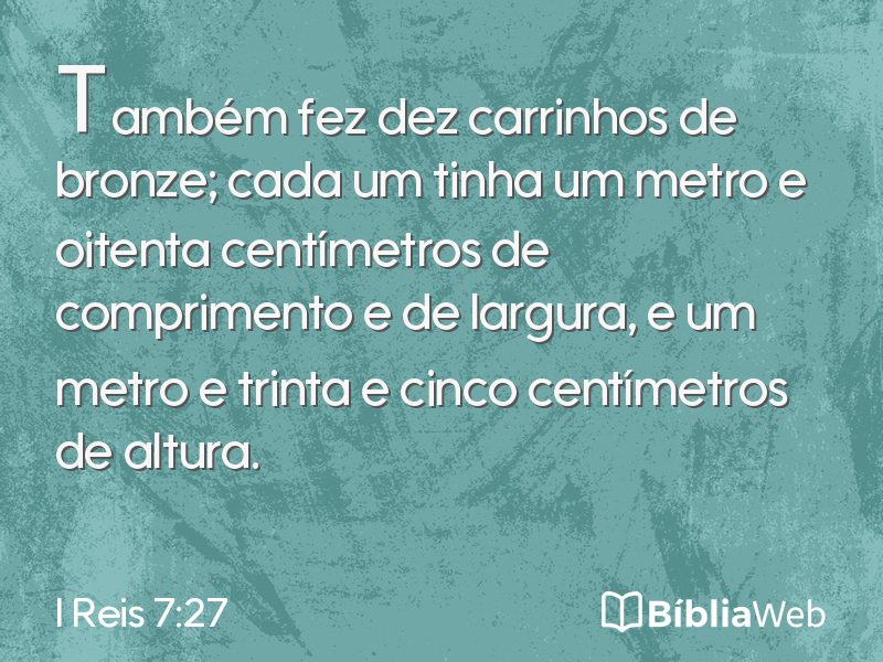 I Reis 7:27 em imagem para compartilhar
