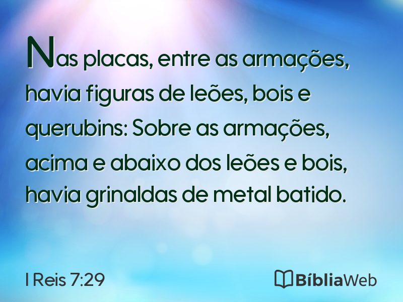 I Reis 7:29 em imagem para compartilhar