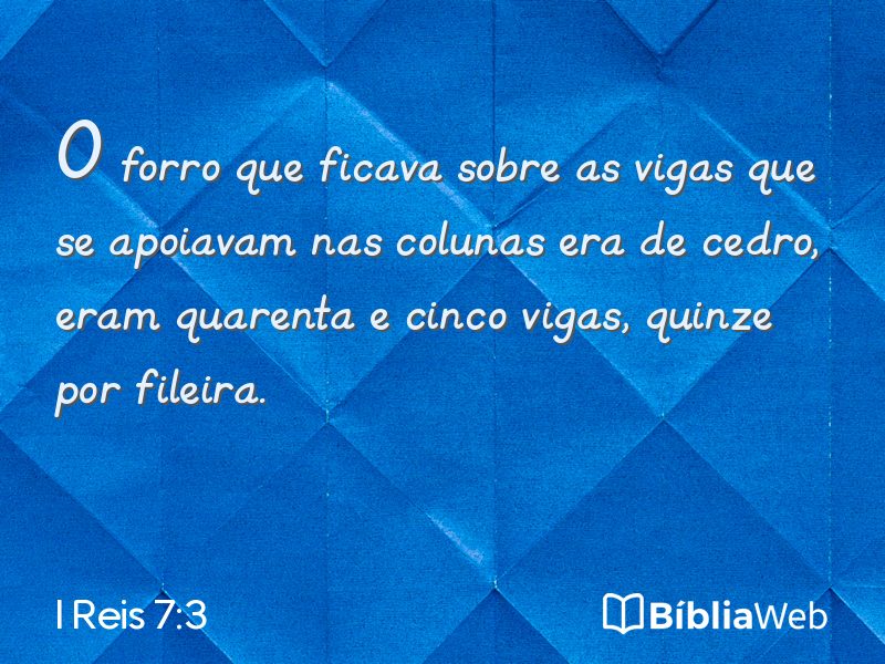 I Reis 7:3 em imagem para compartilhar