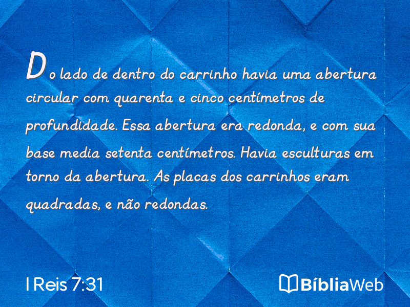 I Reis 7:31 em imagem para compartilhar